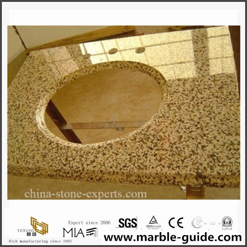 China Chrysanthemum Yellow Granite Vanity Tops for Bathroom