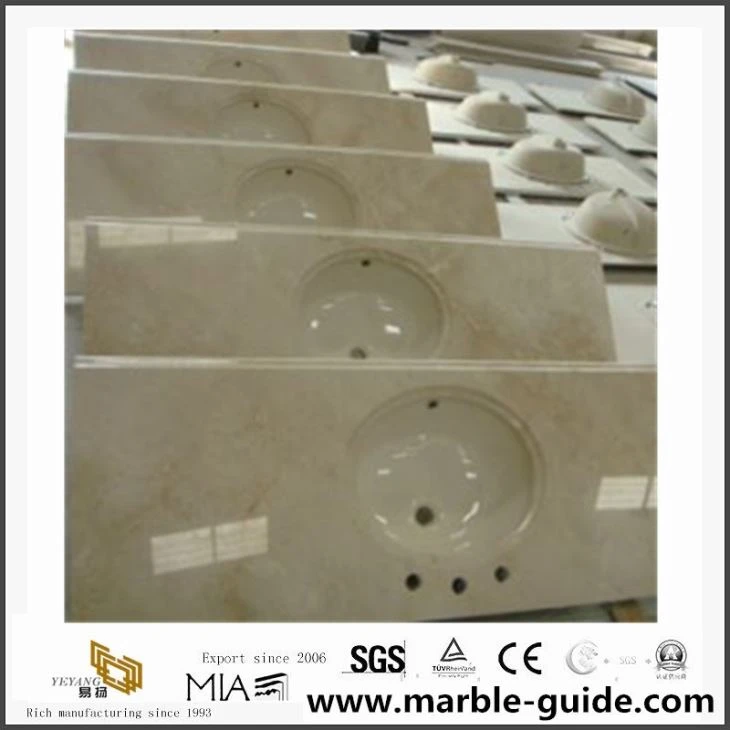 Crema Marfil Vanity TopBeige Marble Bathroom