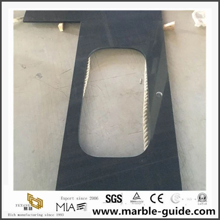Engineered Stone Countertops Quartz Stone With Black Color