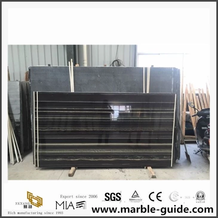 Natural Stone Golden Wood Grain Marble Stone Slab For Tiles