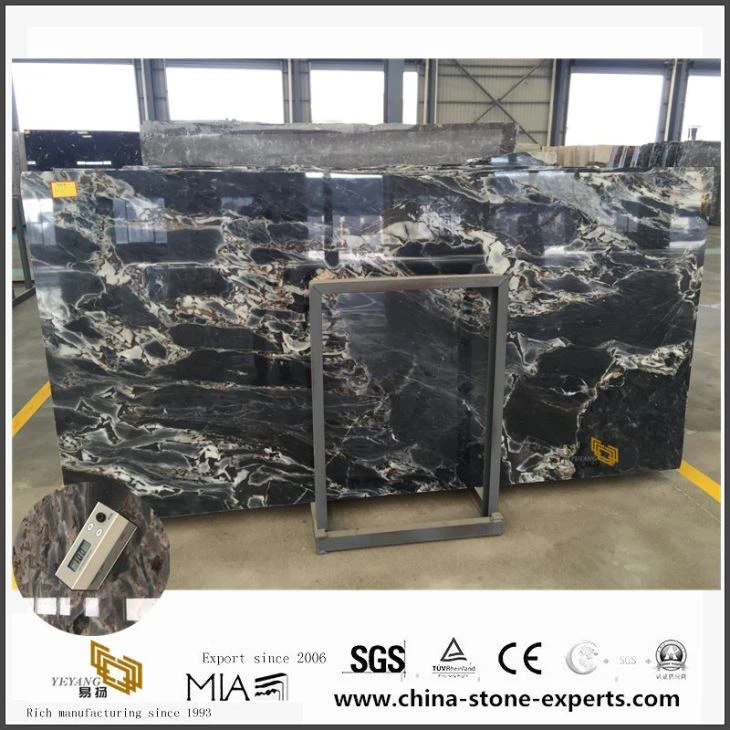 New Polishing Titanic Storm Marble Slab For Bathroom Flooring Tiles Decor