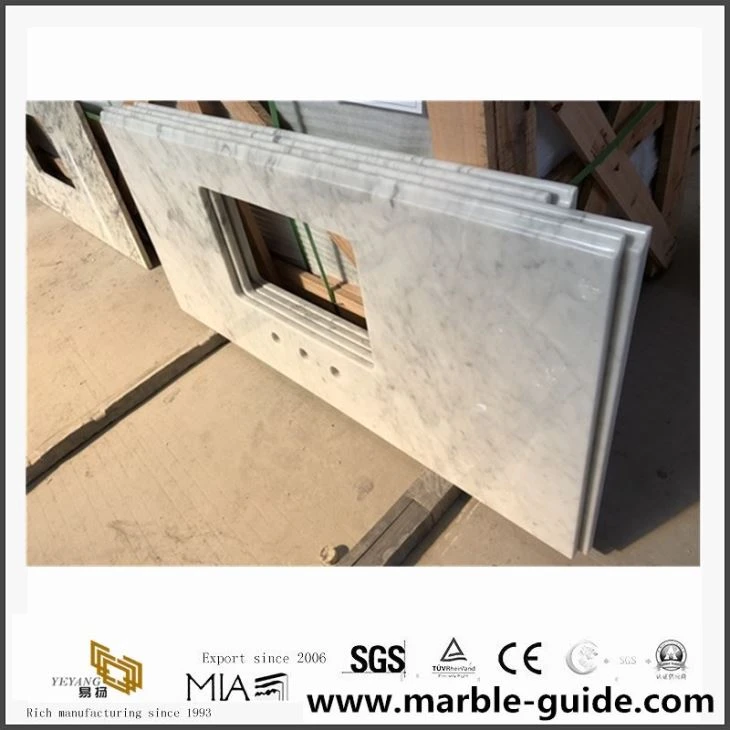 White Carrara Marble Vanity Top