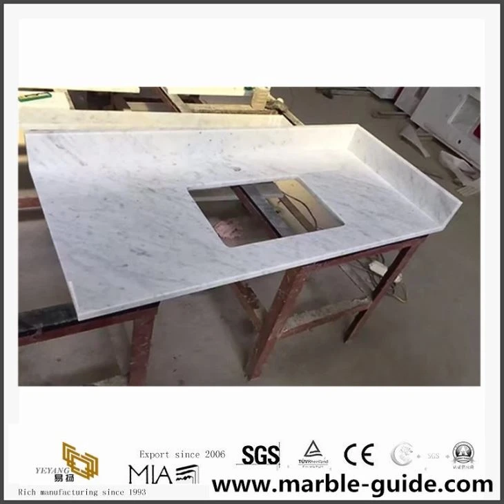 White Carrara Marble Vanity Top