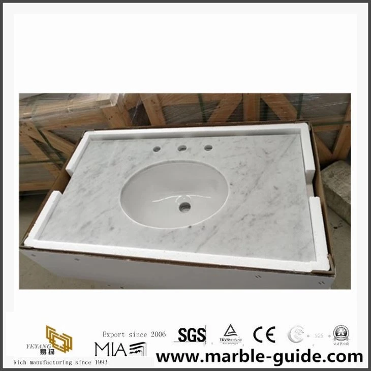 White Carrara Marble Vanity Top