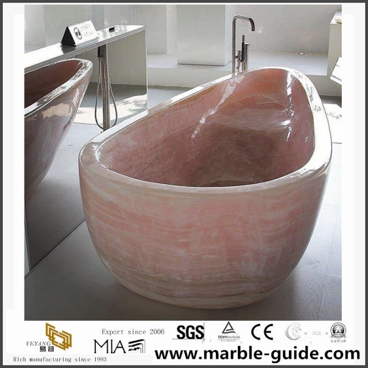 Pink Onyx Bathroom Bathtub